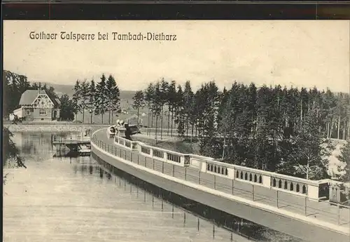 Staudamm Pumpspeicherkraftwerk Gotha Talsperre Tambach Dietharz Kat. Gebaeude