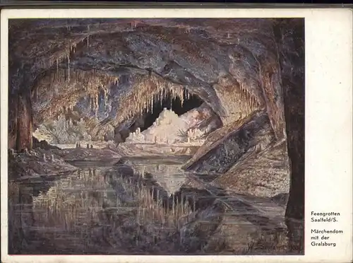 Hoehlen Caves Grottes Feengrotte Saalfeld Maerchendom Gralsburg Kat. Berge