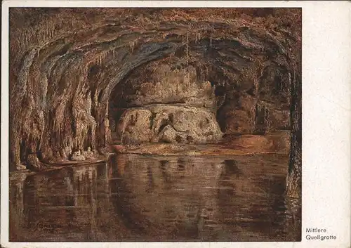 Hoehlen Caves Grottes Feengrotte Saalfeld mittlere Quellgrotte  Kat. Berge