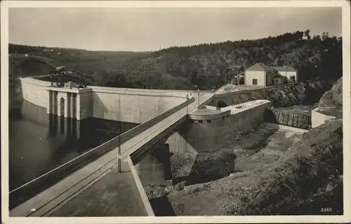 Staudamm Pumpspeicherkraftwerk Saaletalsperre Saalburg Kat. Gebaeude