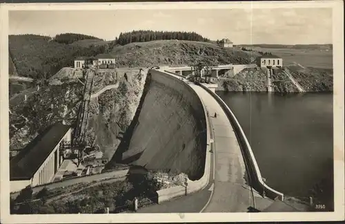 Staudamm Pumpspeicherkraftwerk Saaletalsperre  Kat. Gebaeude