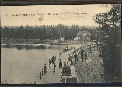Staudamm Pumpspeicherkraftwerk Gothaer Talsperre Tambach Dietharz Kat. Gebaeude