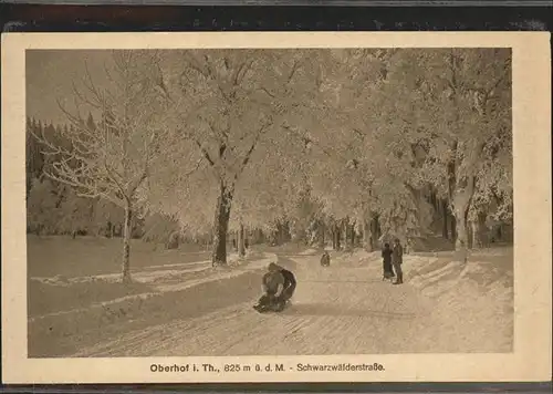 Schlitten Schnee Oberhof Schwarzwaelderstrasse Kat. Sport