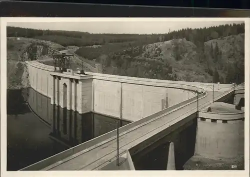 Staudamm Pumpspeicherkraftwerk Saaletalsperre Kat. Gebaeude