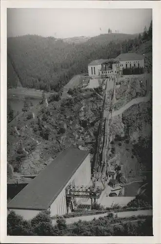 Staudamm Pumpspeicherkraftwerk Saalburg Saale Krafthaus Kat. Gebaeude