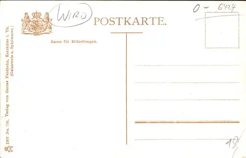 Verlag WIRO Wiedemann Nr. 795 Katzhuette Oberes Schwarzatal Kat. Verlage