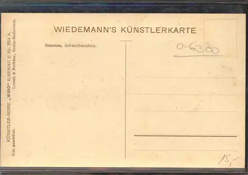 Verlag Wiedemann WIRO Nr. 3564 Ilmenau Schwalbenstein Kat. Verlage