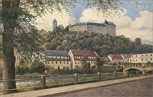 Verlag Wiedemann WIRO Nr. 3572 A Greiz Schloss Heinrichsbruecke Kat. Verlage