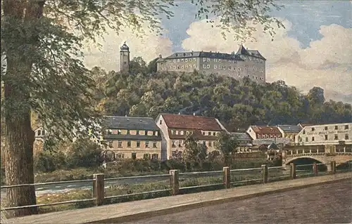 Verlag Wiedemann WIRO Nr. 3572 A Greiz Schloss Heinrichsbruecke Kat. Verlage