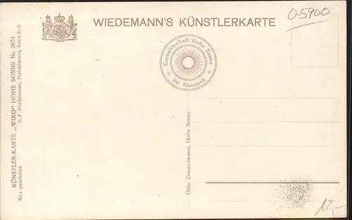 Verlag Wiedemann WIRO Nr. 3074 Wartburg Hohe Sonne Kat. Verlage