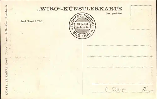 Verlag WIRO Wiedemann Nr. 2909 B Bad Thal  Kat. Verlage