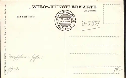 Verlag WIRO Wiedemann Nr. 2909 B Bad Thal Kat. Verlage