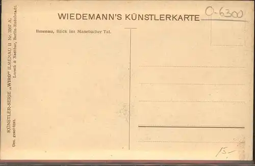 Verlag Wiedemann WIRO Nr. 3567 A Ilmenau  Kat. Verlage