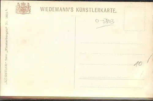 Verlag Wiedemann WIRO Nr. 1865 A Finsterbergen Leinatal Hainfelsen Hirsche Kat. Verlage