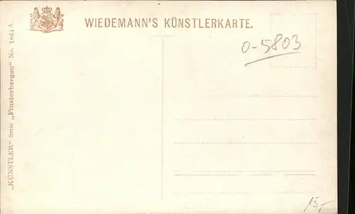 Verlag Wiedemann WIRO Nr. 1864 A Finsterbergen Hainfelsen Kat. Verlage