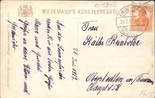 Verlag Wiedemann WIRO Nr. 1862 A Finsterbergen  Kat. Verlage