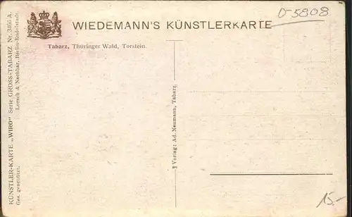 Verlag Wiedemann WIRO Nr. 3466 A Tabarz Thueringer Wald Torstein Kat. Verlage