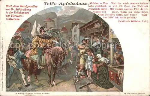 Tell Wilhelm Apfelschuss Dr. Stueckelberg Tellskapelle Kat. Persoenlichkeiten