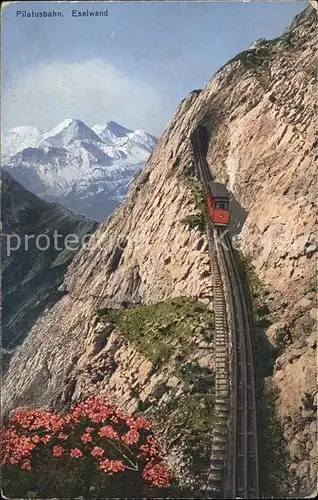 Zahnradbahn Pilatusbahn Eselwand Berneralpen Kat. Bergbahn