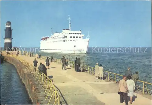 Leuchtturm Lighthouse MS Warnemuende Rostock Kat. Gebaeude