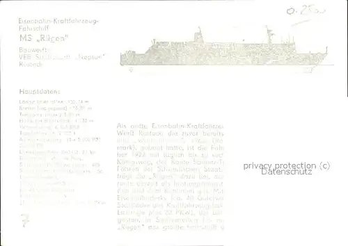 Schiffe MS Ruegen  Kat. Schiffe