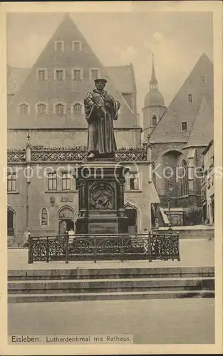 Luther Martin Denkmal Rathaus Eisleben Kat. Persoenlichkeiten