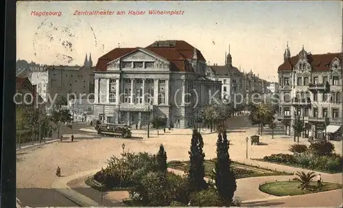Theatergebaeude Magdeburg Zentraltheater Kaiser Wilhelmplatz Kat. Gebaeude