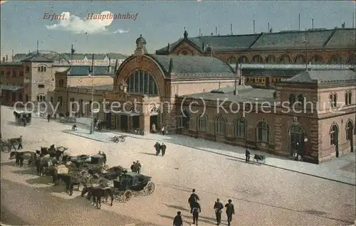 Pferdekutschen Erfurt Hauptbahnhof Kat. Tiere