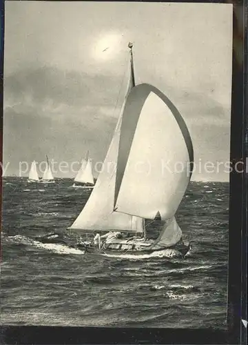 Segelboote Segeregatta Rostock Kalenderkarte Kat. Schiffe