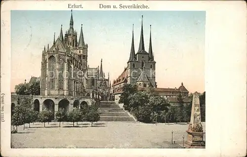 Lunakarte Nr. 2823 Erfurt Dom Severikirche Kat. Verlage