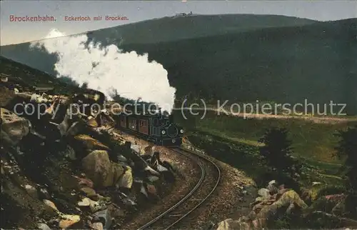 Brockenbahn Eckerloch Brocken Kat. Bergbahn