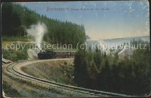 Brockenbahn Grosse Kurve Padde Kat. Bergbahn