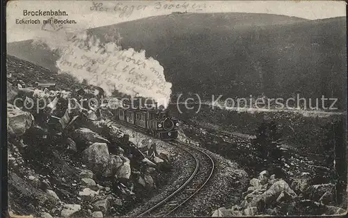 Brockenbahn Eckerloch Brocken Kat. Bergbahn