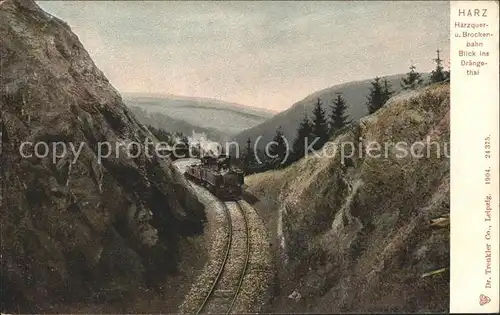 Harzquerbahn Brockenbahn Draengethal Kat. Bergbahn
