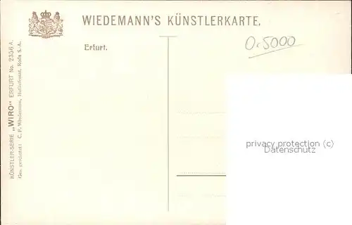 Verlag WIRO Wiedemann Nr. 2356 A Erfurt Kat. Verlage