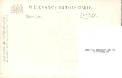 Verlag WIRO Wiedemann Nr. 2351 A Erfurt Dom Kat. Verlage