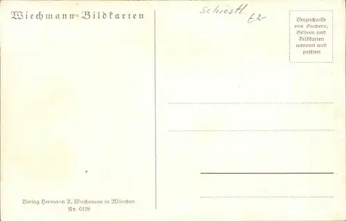 Schiestl M Nr. 6128 Legende Wiechmann Bildkarten Kat. Kuenstlerkarte