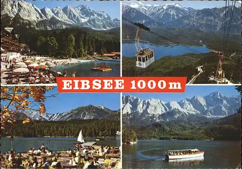 Seilbahn Eibsee Motorboot / Bahnen /