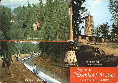 Sessellift Ochsenkopf Rodelbahn Sendeturm Asenturm Kat. Bahnen