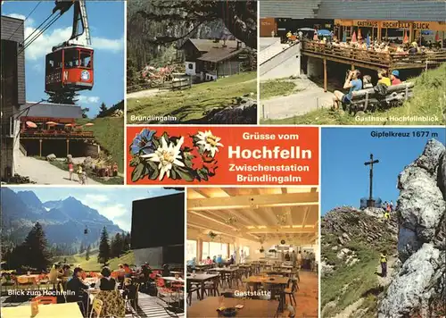 Seilbahn Hochfelln Gipfelkreuz Bruendlingalm / Bahnen /