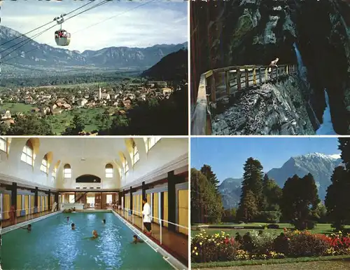 Seilbahn Bad Ragaz Taminaschlucht Thermalschwimmbad / Bahnen /