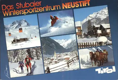 Skifahren Pferdeschlitten Seilbahn Neustift Stubaital Kat. Sport