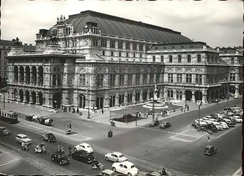 Opergebaeude Wien Staatsoper Strassenbahn Autos Kat. Gebaeude