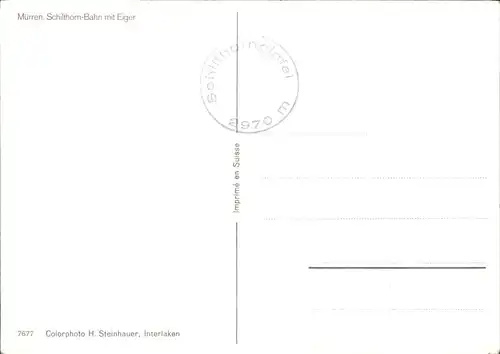 Seilbahn Muerren Eiger Schilthornbahn / Bahnen /