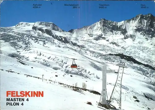 Seilbahn Felskinn Alphuebel Taeschhorn / Bahnen /