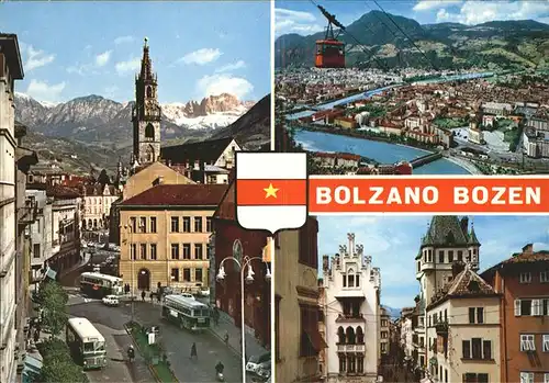 Autobus Omnibus Seilbahn Bolzano Piazza Domenicani Catinaccio  / Autos /