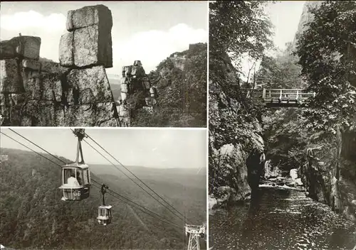 Seilbahn Thale-Harz Teufelsschloss Teufelsbruecke / Bahnen /