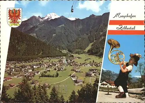 Blasinstrumente Horn Kind Mayrhofen Zillertal Seilbahn Kat. Musik
