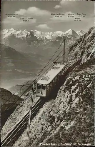 Zahnradbahn Pilatus Eselwand Berneralpen Kat. Bergbahn