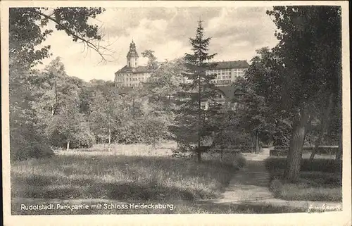 Rudolstadt Schloss Heidecksburg Park Kat. Rudolstadt